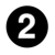 white numeral 1 centered inside black circle th