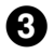 white numeral 1 centered inside black circle th