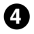 white numeral 1 centered inside black circle th