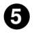 white numeral 1 centered inside black circle th