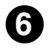 white numeral 1 centered inside black circle th